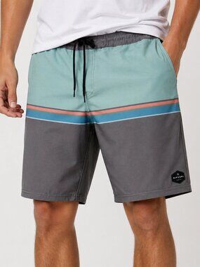 Rip Curl Lay Days Boardshorts Size 36 Mint Grey Swim Trunks